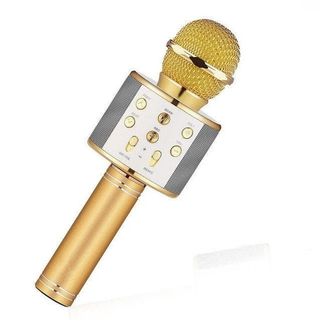 Микрофон караоке беспроводной с колонкой Bluetooth USB WSTER WS-858, Беспроводной Bluetooth Караоке-микрофон - Фото 7 Микрофон караоке беспроводной с колонкой Bluetooth USB WSTER WS-858, Беспроводной Bluetooth Караоке-микрофон - изображение 7