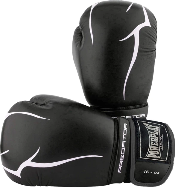 Боксерские перчатки PowerPlay 3018 Jaguar 10 унций Черные (PP_3018_10oz_Black) - изображение 9