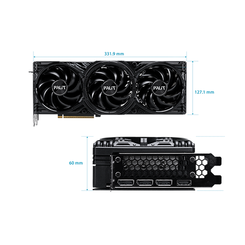 Видеокарта Palit GAMINGPRO NVIDIA GeForce RTX 5080 16GB 30000 MHz Black (NE75080019T2-GB2031A) - Фото 4 Видеокарта Palit GAMINGPRO NVIDIA GeForce RTX 5080 16GB 30000 MHz Black (NE75080019T2-GB2031A) - изображение 4