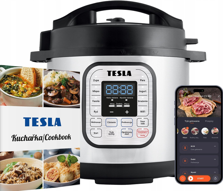 Мультиварка Tesla EliteCook K70 WiFi 11в1 (EPCKK70WSLRPL) - зображення 4