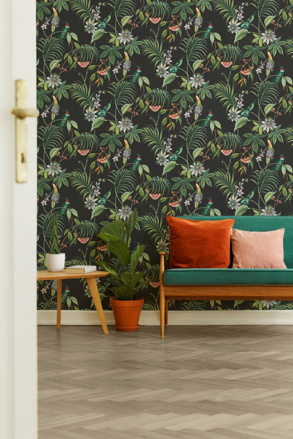 Шпалери GRAHAM & BROWN Paradise 106976 вінілові Чорний/зелений (5011583396683) - зображення 4