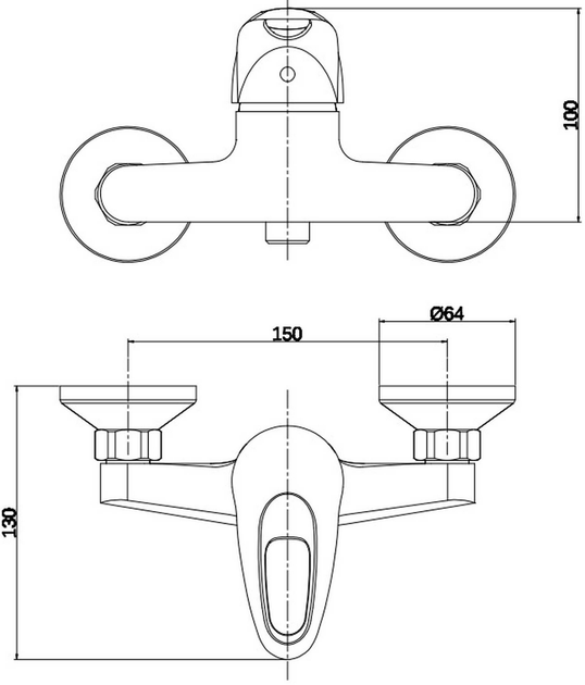 Bateria prysznicowa Thema Lux Zoe DF1224 - obraz 3
