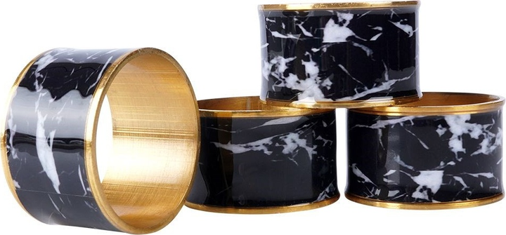 Zestaw obrączek na serwetki Vilde metalowe 4.5 cm x 4 szt (8720573688680) - obraz 4