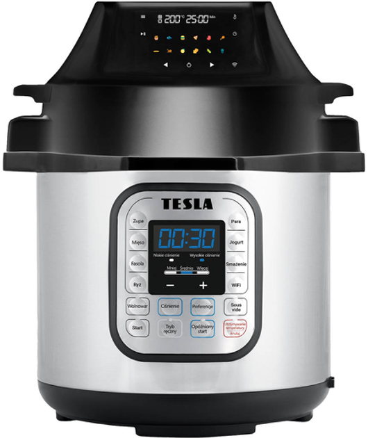 Мультиварка з функцією су вид і фритюрницею без олії Tesla EliteCook K70 WiFi Duo (EPCKK70WDSLRPL) - зображення 2