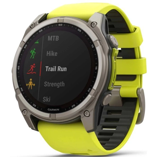 Смарт-часы Garmin Fenix8 51mm Solar Sapphire Titanium w.Amp Yellow/Graphite Silicone Band (010-02907-21) - Фото 11 Смарт-часы Garmin Fenix8 51mm Solar Sapphire Titanium w.Amp Yellow/Graphite Silicone Band (010-02907-21) - изображение 11