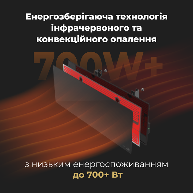 Конвектор Aeno Premium Eco Smart GH2S Black (AGH0002S) - Фото 4 Конвектор Aeno Premium Eco Smart GH2S Black (AGH0002S) - зображення 4