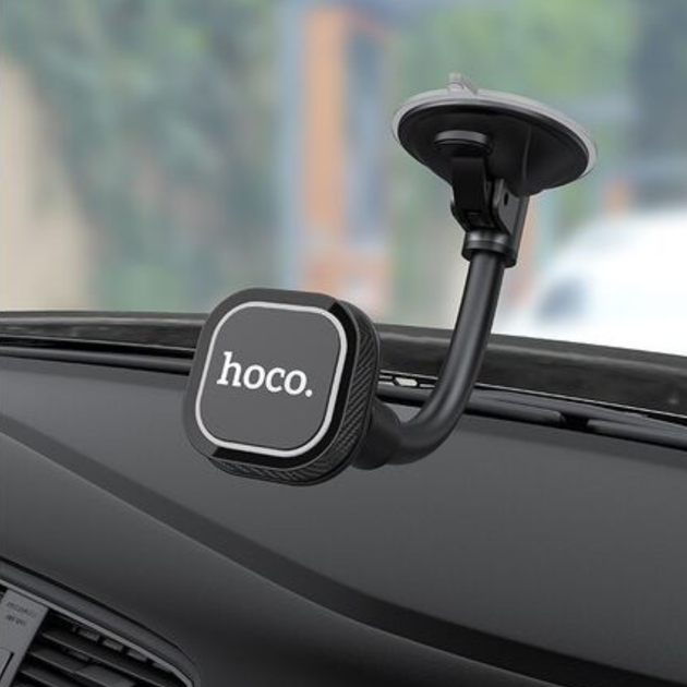 Магнитный поворотный держатель для телефона Hoco CA55, 360°, компактный автомобильный держатель с присоской для лобового стекла или приборной панели - изображение 5