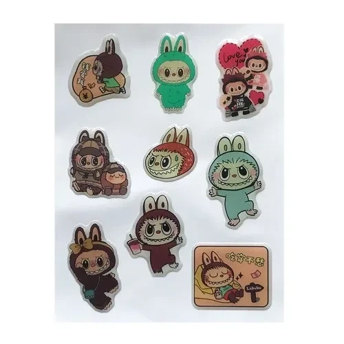 Набір наліпок 3D STICKERS Labubu 13 - Фото 1 Набір наліпок 3D STICKERS Labubu 13 - зображення 1