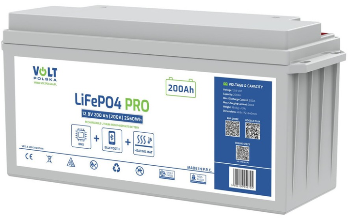 Акумуляторна батарея Volt LiFePO4 12.8V 200Ah 200A BMS Bluetooth (6AKLI20M20) - зображення 3
