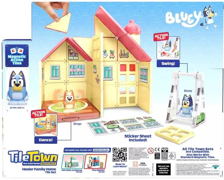 Zestaw zabawek Tile Town Bluey Heeler House 90304 (630996820728) - obraz 9