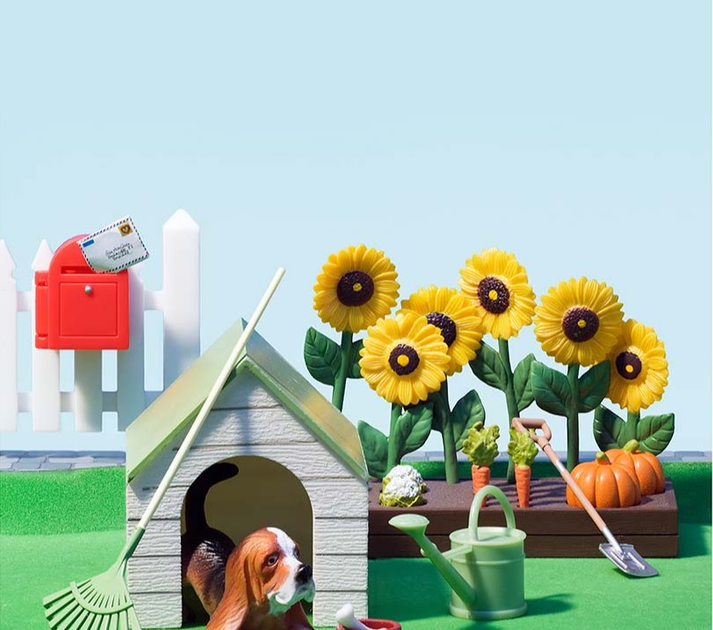 Zestaw zabawek Lundby Garden Set + Doghouse 60509000 (7315626050906) - obraz 3