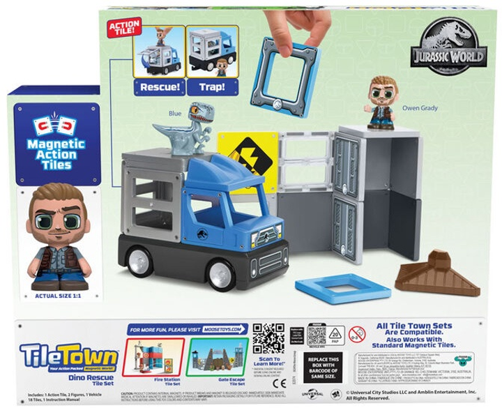 Zestaw zabawek Tile Town Jurassic World Dino Rescue 90313 (630996820742) - obraz 2