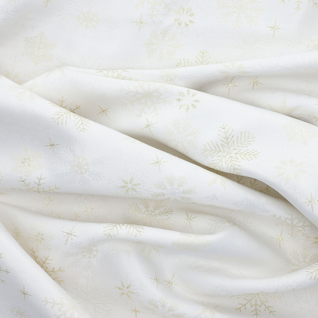 Obrus Homla Winter Glam Gold Snow w śnieżynki Biały 130 x 180 cm (5902869978795) - obraz 3