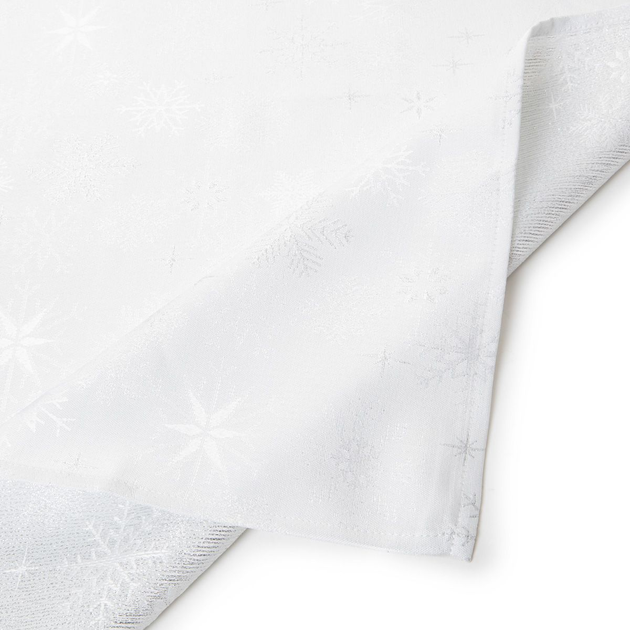 Obrus Homla Silver Snow w śnieżynki Biały 130 x 180 cm (5902869937976) - obraz 3