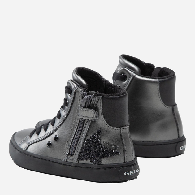 Sneakersy młodzieżowe dziewczęce wysokie Geox J Kalispera G.A J044GA-000NF-C9002 35 Ciemnoszare - obraz 3