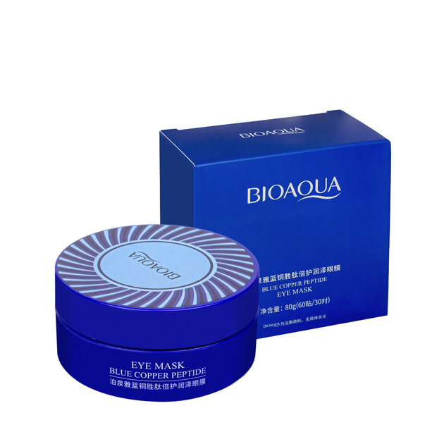Патчі для шкіри навколо очей із пептидами міді Bioaqua Blue Copper Peptide Essence 60 шт. - Фото 1 Патчі для шкіри навколо очей із пептидами міді Bioaqua Blue Copper Peptide Essence 60 шт. - изображение 1