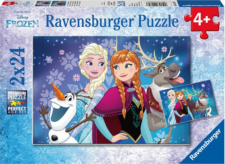 Пазл Ravensburger Disney Країна Льоду: Друзі 2 x 24 елементи 9074 (4005556090747) - зображення 2