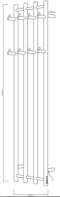 Elektryczna suszarka do ręczników Thema Lux BK-109-4VTS - obraz 2