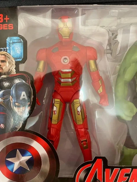 Набор фигурок Marvel Avengers Железный человек/Капитан Америка/Халк 19 см - Фото 4 Набор фигурок Marvel Avengers Железный человек/Капитан Америка/Халк 19 см - изображение 4