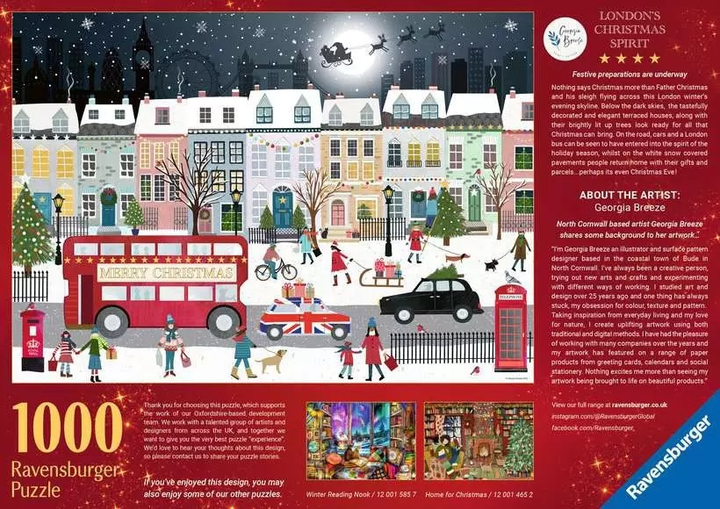 Пазл Ravensburger Різдво в Лондоні 1000 елементів 12001584 (4005555015840) - зображення 3