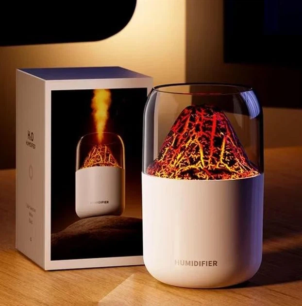 Ультразвуковой увлажнитель воздуха в стиле вулкана LAMP JSQ-1 280 мл Аромадиффузор-ночник для дома - изображение 6