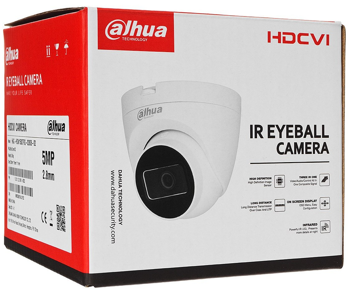 HDCVI-відеокамера Dahua HAC-HDW1500TRQ-0280B-S2 - зображення 5