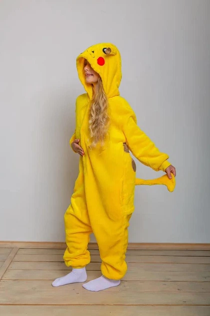 Дитяча піжама кігурумі Пікачу Покемон Жовтий Kigurumi kcr0074 140