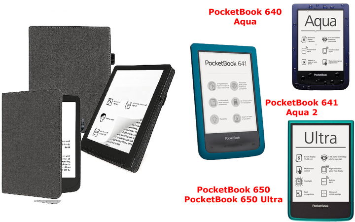 Чехол CRAYTON для PocketBook 640, 641, 650, 650 Ultra – стиль, защита, цвет Gray - Фото 1 Чехол CRAYTON для PocketBook 640, 641, 650, 650 Ultra – стиль, защита, цвет Gray - изображение 1