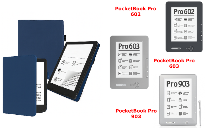 Чехол CRAYTON для PocketBook Pro 602, 603, 903 – стиль, защита, цвет Blue TM - Фото 1 Чехол CRAYTON для PocketBook Pro 602, 603, 903 – стиль, защита, цвет Blue TM - изображение 1