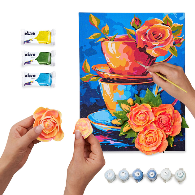 Набір для розпису та ліплення Ідейка Таємниця чаювання 30х40 см KHO8359 (4820199479090) - зображення 3