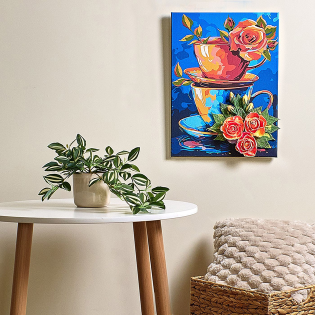 Набір для розпису та ліплення Ідейка Таємниця чаювання 30х40 см KHO8359 (4820199479090) - зображення 4