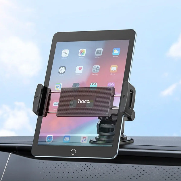 Кріплення для телефону HOCO CA120 Prospering center console car holder for tablets Чорний - зображення 2