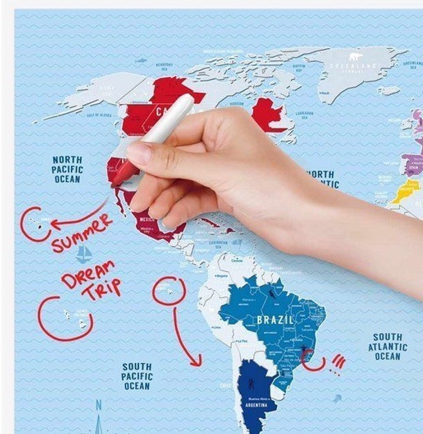 Скретч-карта світу 1DEA.me Travel Map Silver SW (4820191130104) - зображення 13