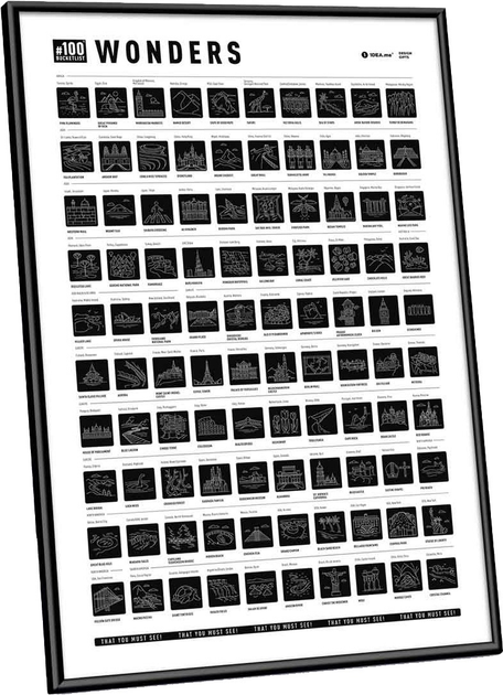 Plakat-zdrapka 1DEA.me #100 BucketList Wonders 100W (4820191130876) - obraz 10