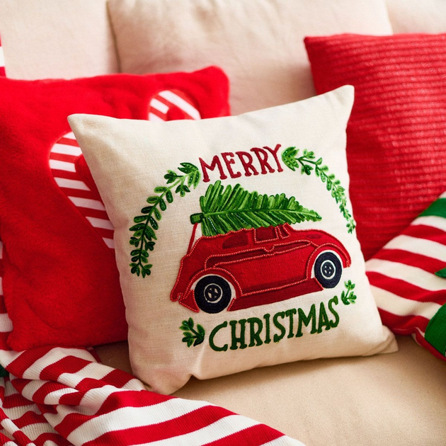 Poszewka Homla Tucker błyszcząca z autem Beżowa 45 x 45 cm (5906496709340) - obraz 6