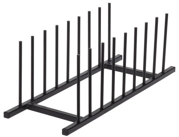 Стійка для кришок і тарілок Home Styling Collection металева чорна 34.5 x 12.5 x 12 см (8719987972706) - зображення 5