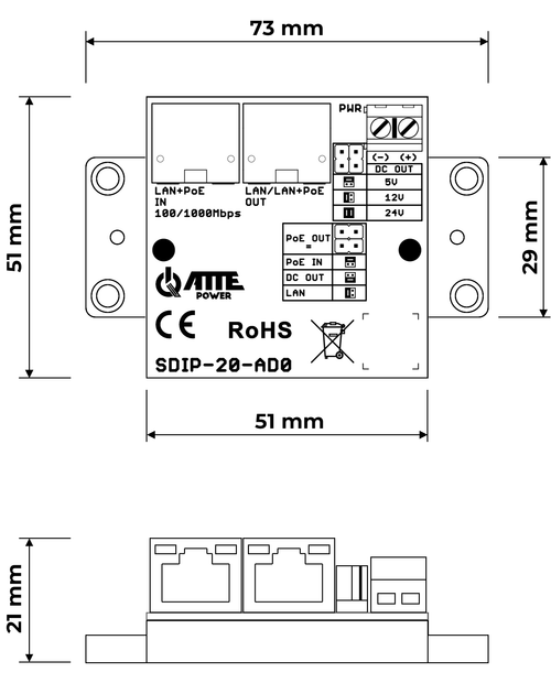 Модуль ATTE SDIP-12-240 (SDIP-20-AD0) - зображення 5