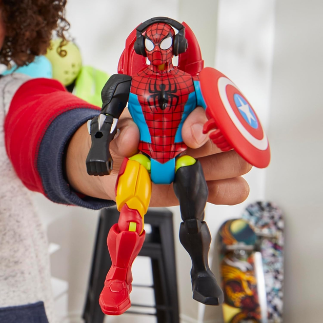 Фігурка Hasbro Marvel Mixmashers Spiderman 12 см F9213 (5010996248930) - зображення 5