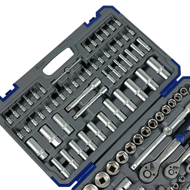 Набор инструментов профессиональный Haisser Black 1/4" и 3/8" и 1/2" 151 ед. 70257 (BP137504) - изображение 7