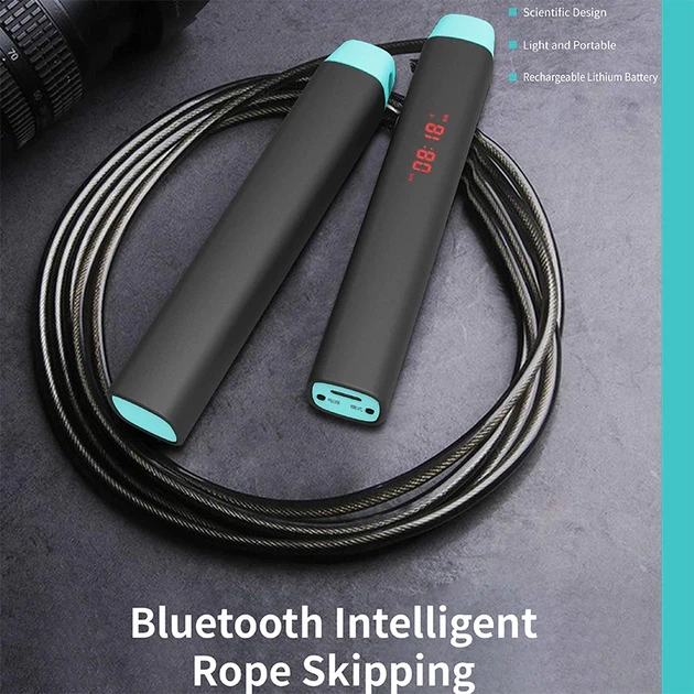 Умная скоростная скакалка с Bluetooth — скакалка на подшипниках со счётчиком прыжков и таймером - изображение 4