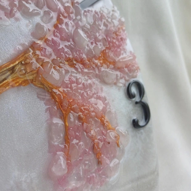 Годинник настінний 40 см “Дерево життя” з епоксидної смоли ручної роботи (ЧЕС0132) - зображення 4