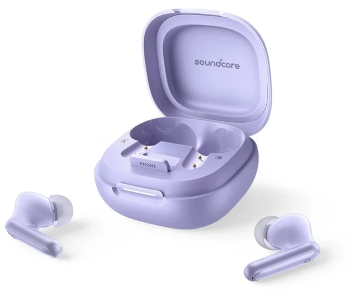 Бездротові навушники Anker SoundCore P40i, Purple, ANC, IPX5, 60Н, Multipoint - Фото 9 Бездротові навушники Anker SoundCore P40i, Purple, ANC, IPX5, 60Н, Multipoint - зображення 9