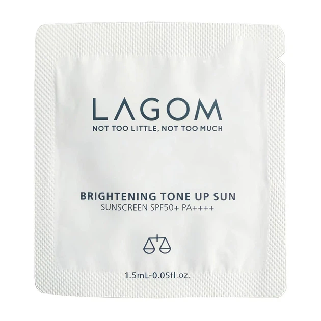 Сонцезахисний крем з ефектом освітлення Lagom Brightening Tone Up Sun SPF50+ PA++++ 1,5 мл - Фото 1 Сонцезахисний крем з ефектом освітлення Lagom Brightening Tone Up Sun SPF50+ PA++++ 1,5 мл - зображення 1