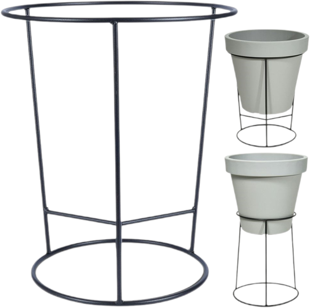 Підставка для квіткового горщика Vilde двостороння чорна 45x53 см (5904316460297) - зображення 1