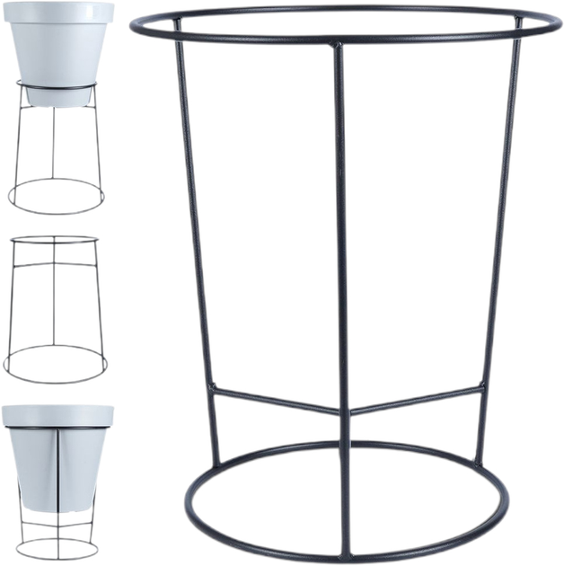 Підставка для квіткового горщика Vilde двостороння чорна 45x53 см (5904316460297) - зображення 6