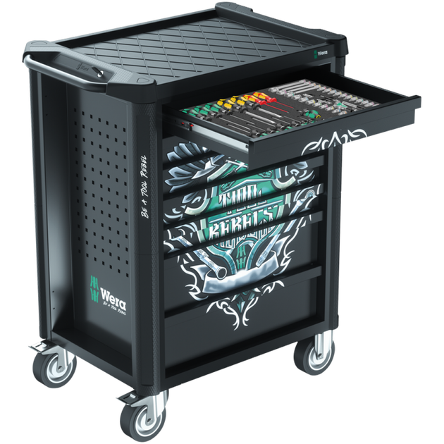 Тележка с инструментом 7 секций, 78 ед., Wera 9700 Tool Rebel 1 (05150130001) - Фото 2 Тележка с инструментом 7 секций, 78 ед., Wera 9700 Tool Rebel 1 (05150130001) - изображение 2