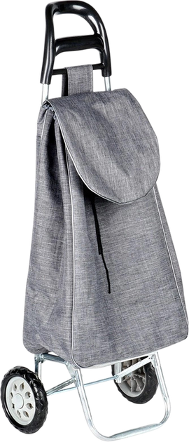Візок з сумкою для покупок Vilde сірий 30 л (5904316493523) - зображення 1