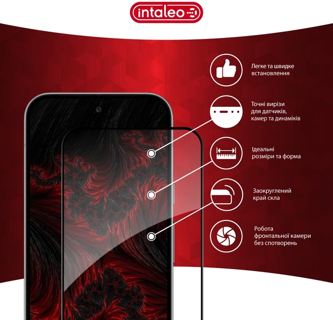 Защитное стекло Intaleo 9H 3D для смартфона Google Pixel 10 Pro XL 5G/9 Pro XL Black (1283126628085) - изображение 3