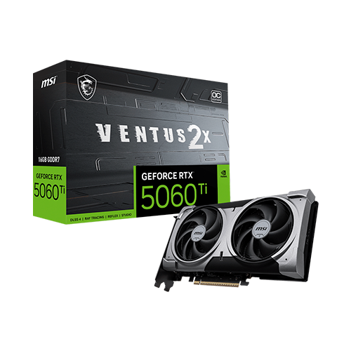 Видеокарта MSI NVIDIA GeForce RTX 5060 Ti VENTUS 2X OC PLUS 16GB 28000 MHz Silver - изображение 5