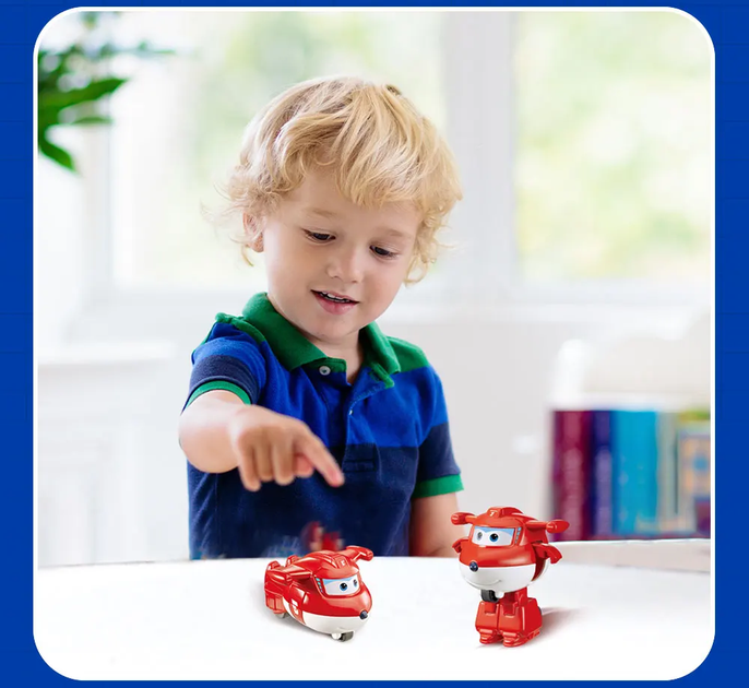 Игровая фигурка Super Wings Transform-a-Bots Джетт трансформер 5 см для детей 3+ пластик (EU780010) - Фото 9 Игровая фигурка Super Wings Transform-a-Bots Джетт трансформер 5 см для детей 3+ пластик (EU780010) - изображение 9